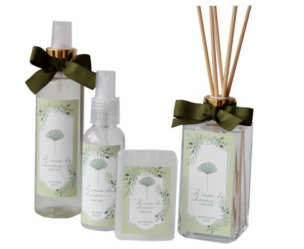 Kit Aromatizador+ Home Spray+ Car Spray+ Cartão Spray - Capim Limão