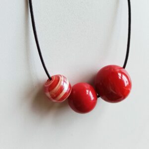 COLAR 3B VERMELHO E BRANCO