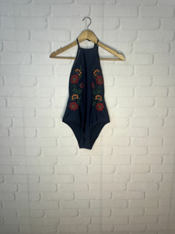 Body Feminino Azul Marinho Bordado - Bossa Nova - 82% POliamida 18% Elastano - Imagem 2