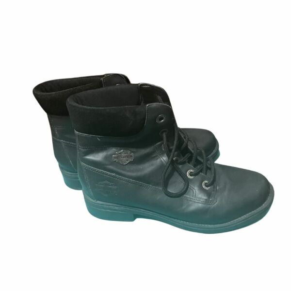 Bota Feminina de couro preta Harley Davidson Couro - Imagem 3