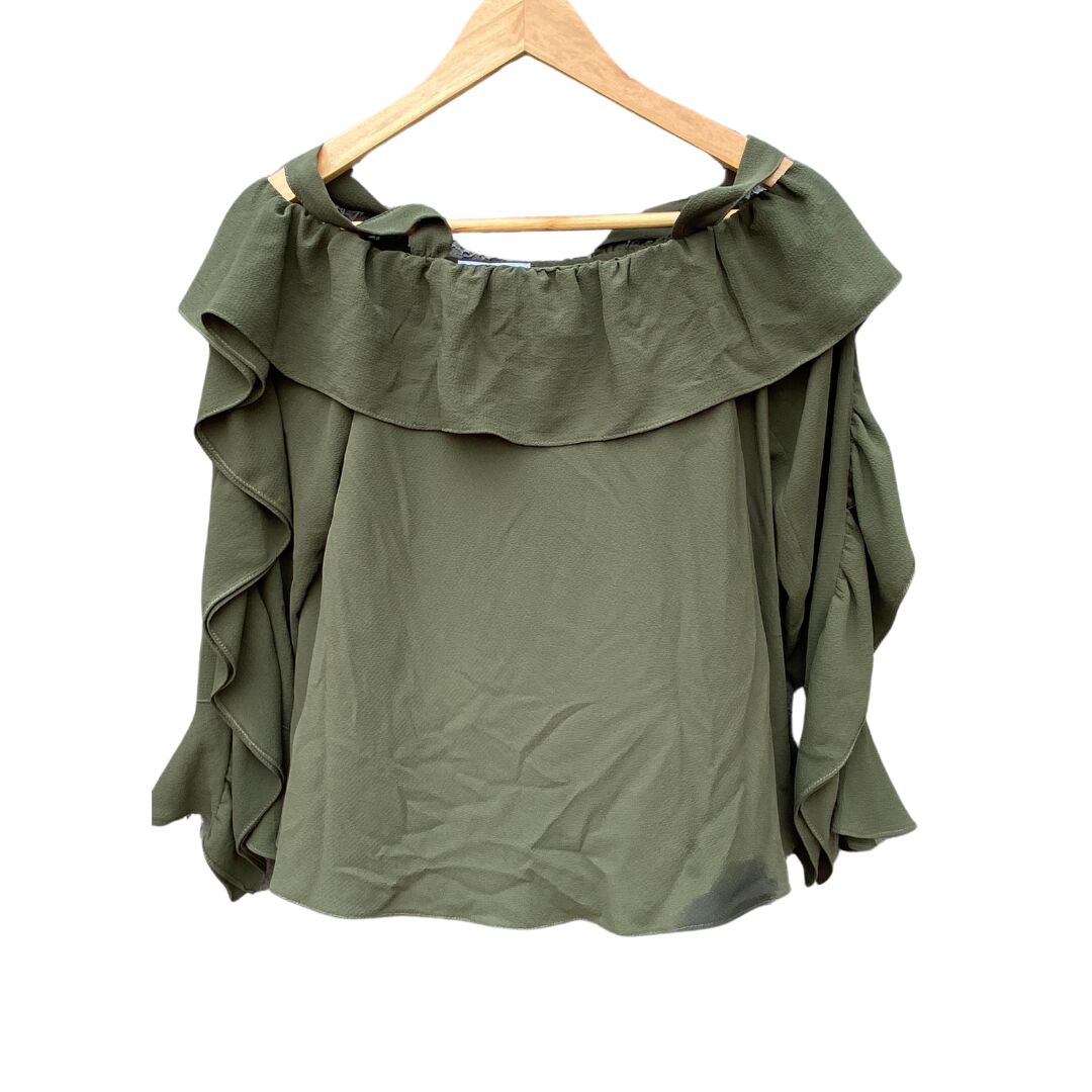 Blusinha cicganinha manga longa crepe - Verde Musgo - Tm:P - Luvadalina
